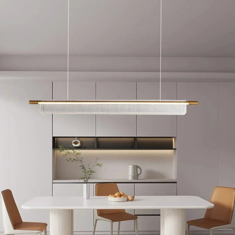 lustre linéaire moderne pour décoration intérieure et restaurant - vue 5 sur 18
