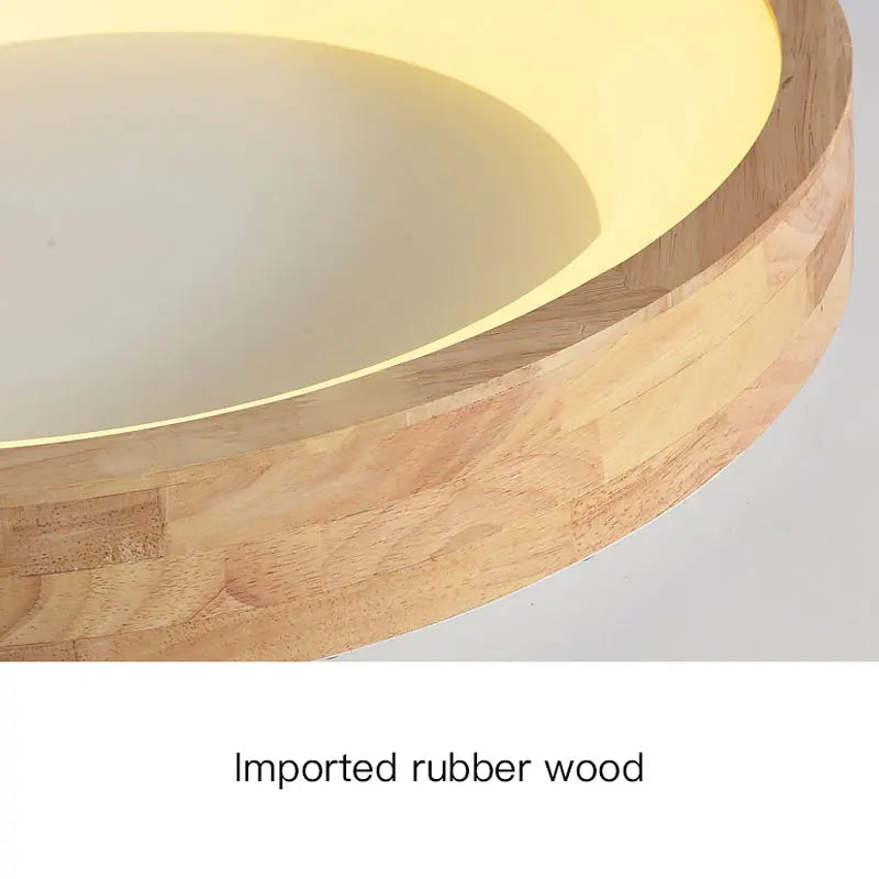 lustre moderne en bois et lumières led décoratives pour intérieur - vue 6 sur 8