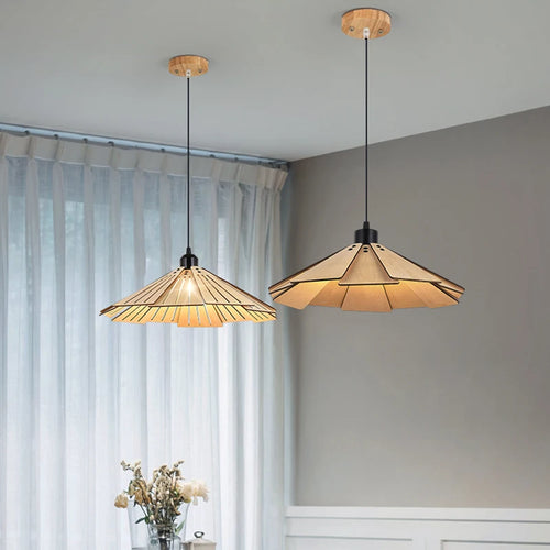 LED-Pendelleuchte Holz Wabi-Sabi-Stil Innen DIY 2022 - vue 4 sur 14