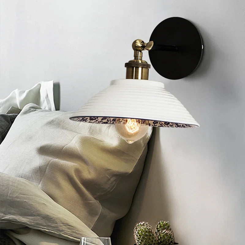 applique murale moderne en porcelaine rétro pour décoration intérieure - vue 4 sur 9