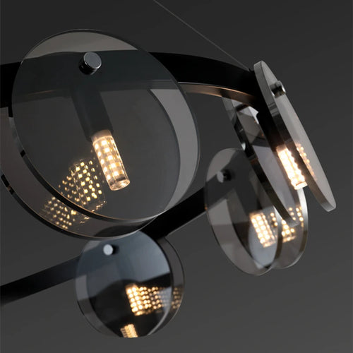 Moderne Pendelleuchte aus schwarzem Glas - vue 7 sur 13