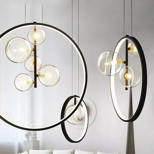 Kronleuchter aus Glas im nordischen Design für moderne dekorative Beleuchtung - vue 6 sur 16