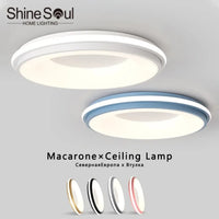 Nordische LED-Deckenleuchte Macaron rund modern für Zuhause