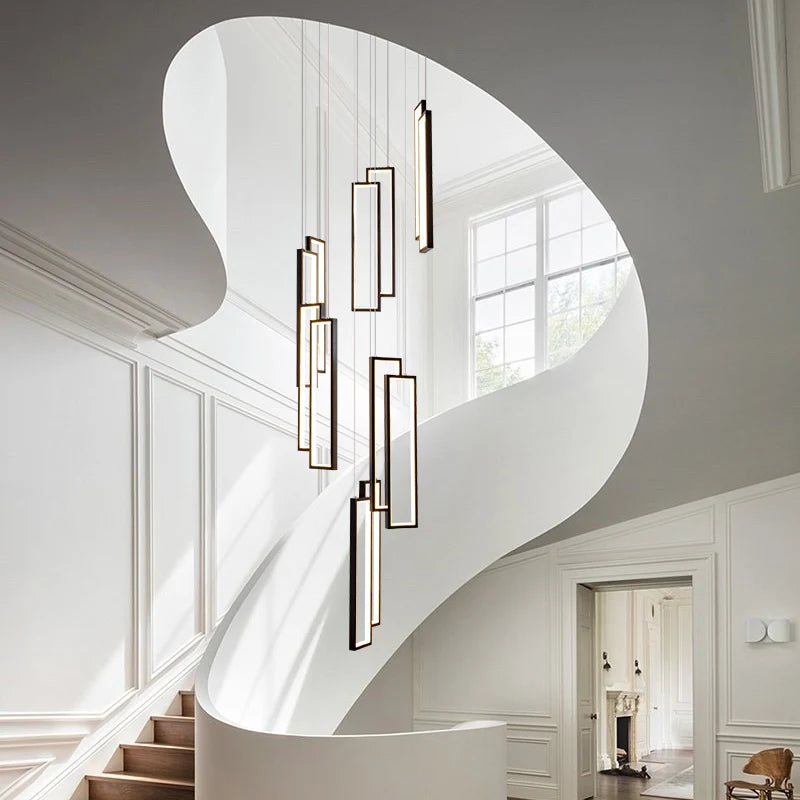 lustre moderne à led pour décoration créative en duplex - vue 4 sur 9