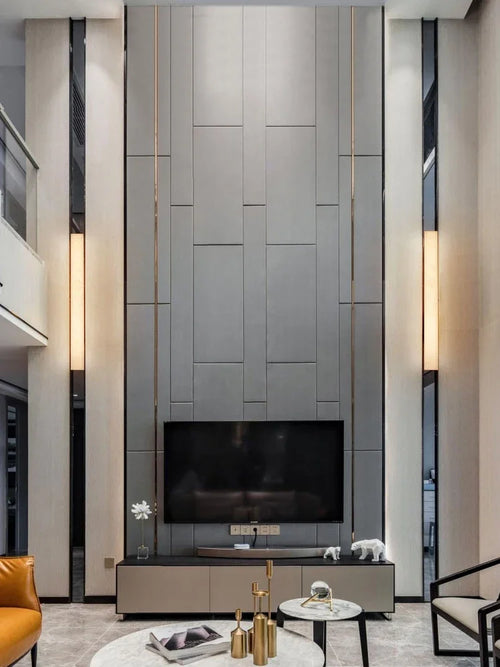 Moderne Wandleuchte aus Marmor und Kupfer für die Innendekoration - vue 3 sur 9