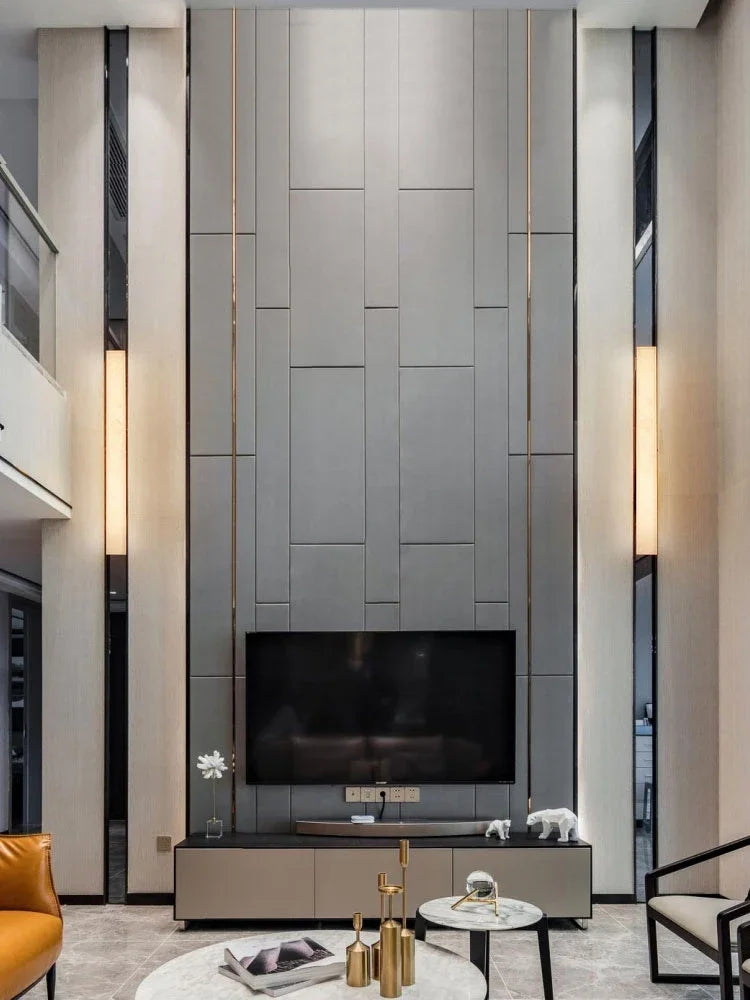 Moderne Wandleuchte aus Marmor und Kupfer für die Innendekoration - vue 3 sur 9