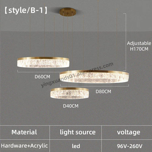 lustre moderne à anneau circulaire pour décoration intérieure - vue 11 sur 11