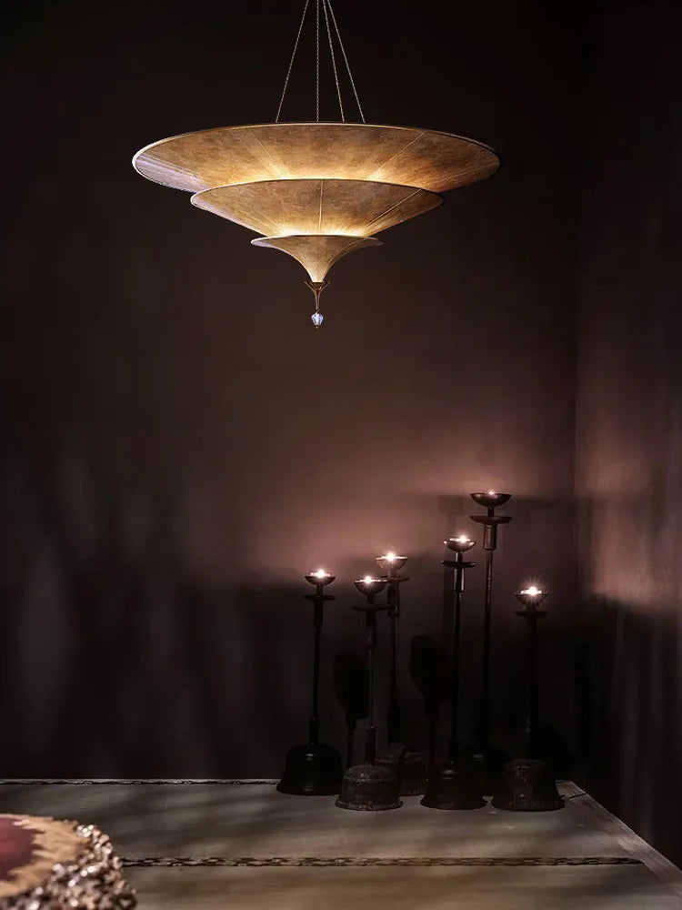 Lustre d'ambiance bouddhiste d'asie du sud-est - vue 7 sur 9
