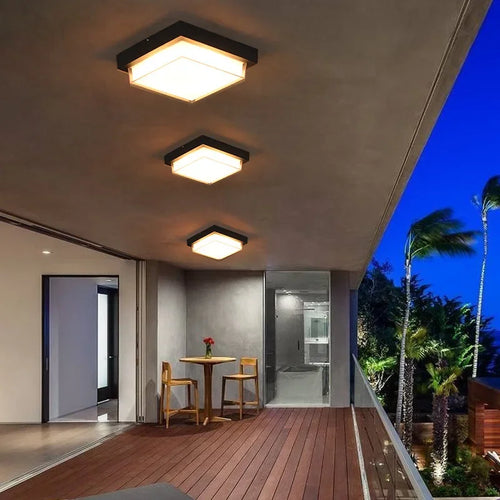 plafonnier étanche pour jardin cour balcon extérieur décoratif - vue 2 sur 7