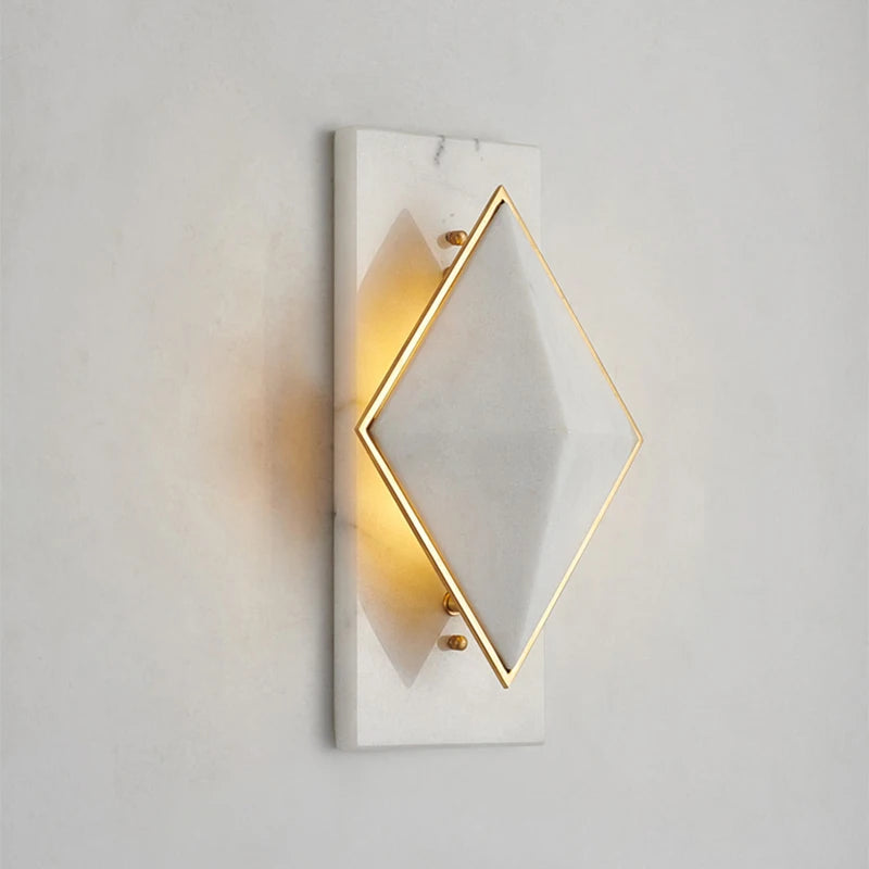 Moderne LED-Wandleuchte aus Marmor im Internet-Stil für Hotel und Café - vue 4 sur 18