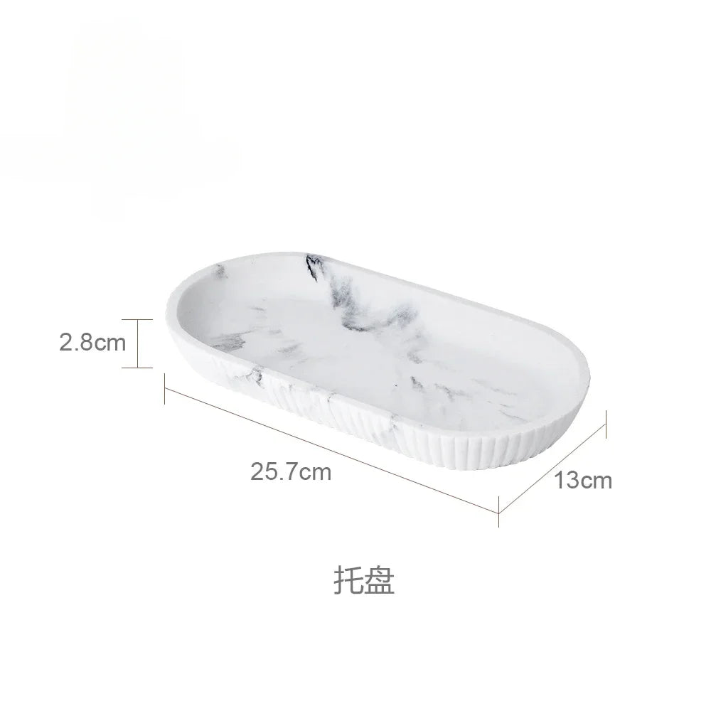 accessoires de salle de bain en grès pour rangement et décoration - vue 21 sur 24
