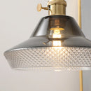 suspension en noyer et verre pour intérieur moderne