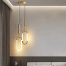 Moderne LED-Pendelleuchte Ellipse mit Höhenverstellung
