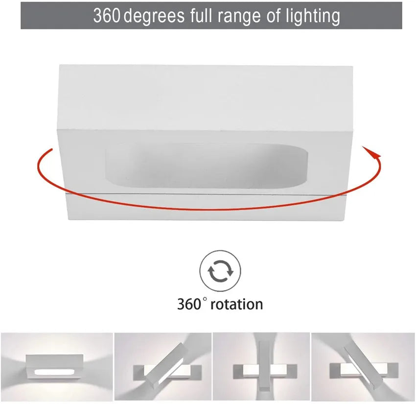 Modern Minimalist LED Wall Lamps, Aluminum Lighting, Home Decoration, Bedroom, Living Room, Aisle, Corridor, Lights - vue 7 sur 8