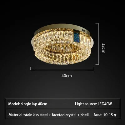 plafonnier en cristal de luxe à led pour décoration intérieure - vue 13 sur 15