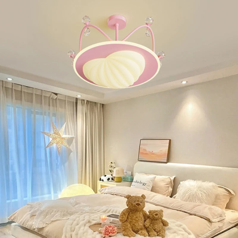 lampe créative en cristal pour chambre de princesse moderne - vue 4 sur 21