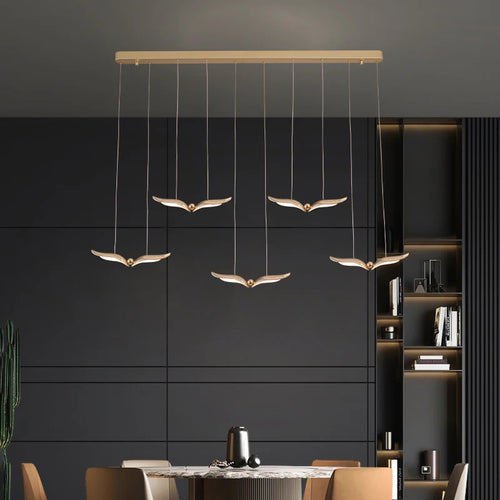 Moderner Kronleuchter als Pendelleuchte für kreative und minimalistische Atmosphäre - vue 3 sur 9