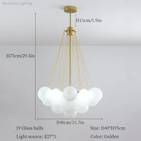 Moderner Kronleuchter aus Glas mit Blasendesign für Bar und Geschäft