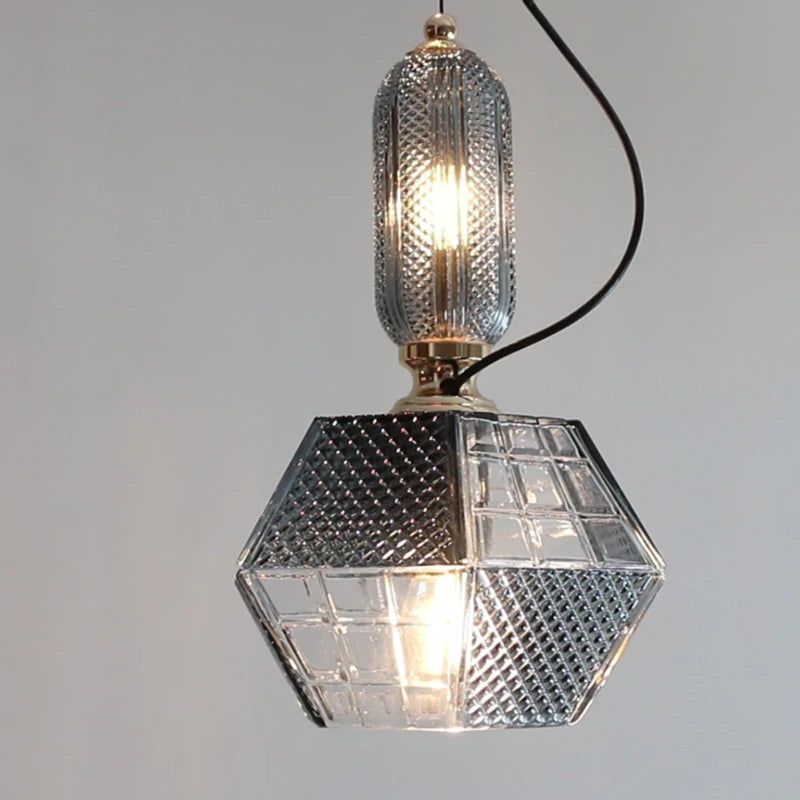 suspension Moderne Vintage Simple fumée gris verre LED cuisine intérieur salon Table de chevet île barre - vue 8 sur 7