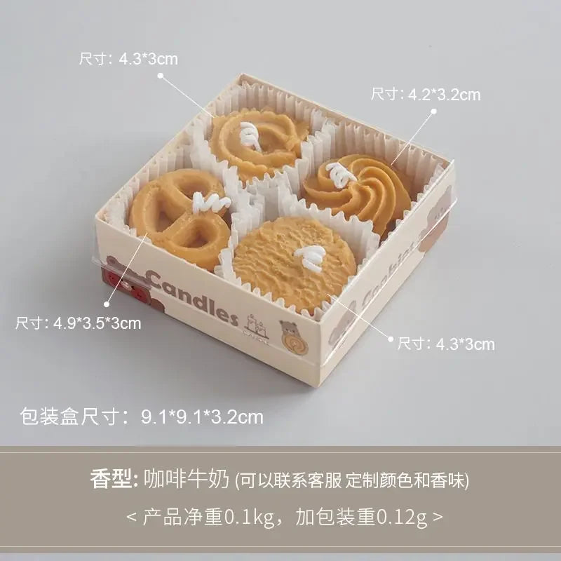 bougie parfumée biscuits créative cadeau fait main pour fille - vue 5 sur 6