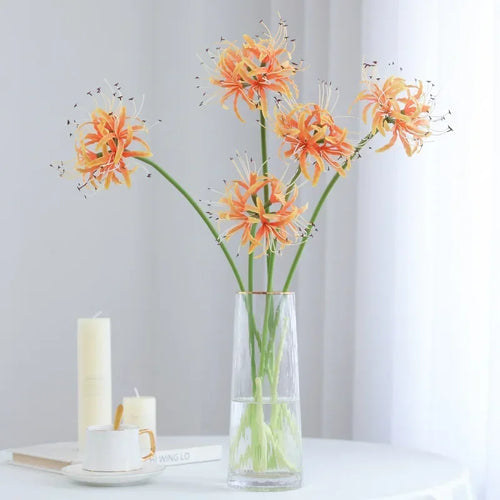 décoration en soie avec araignée lys fleurs artificielles - vue 5 sur 13