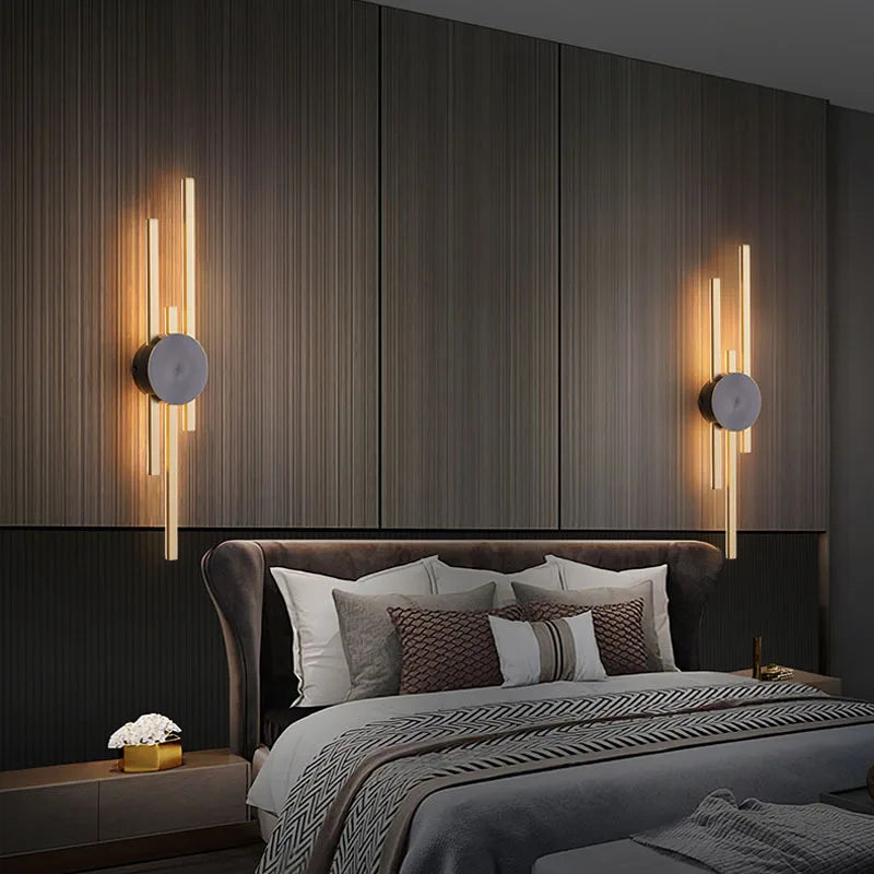 applique murale minimaliste en laiton led pour restaurant - vue 5 sur 18