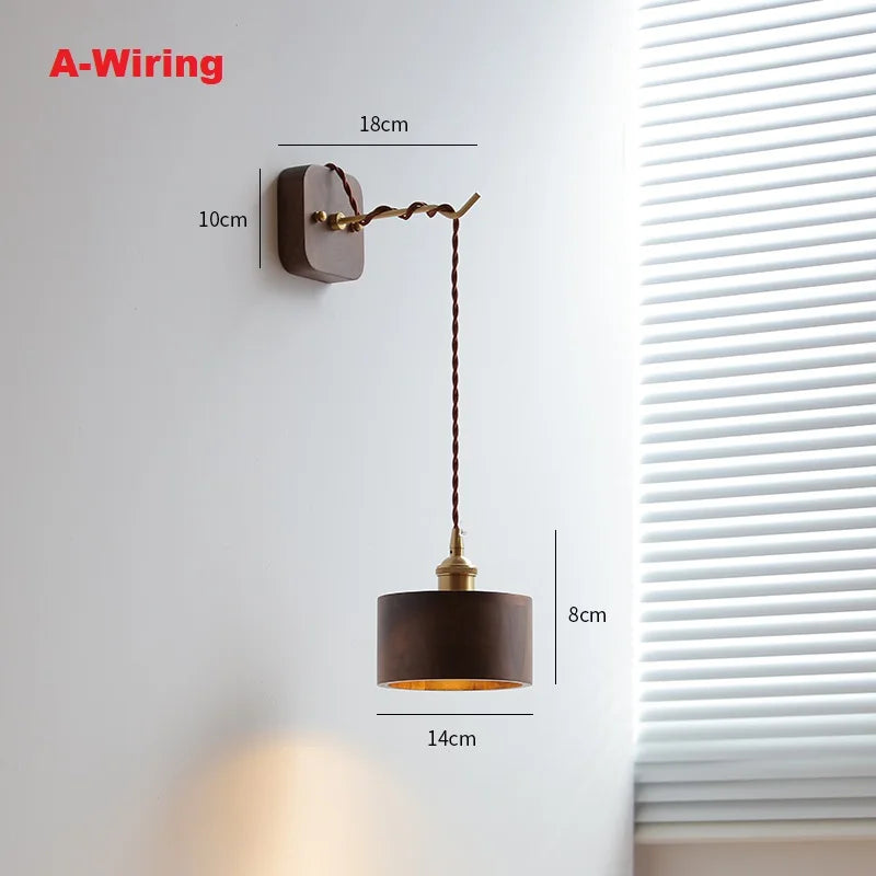 LED-Pendelleuchte aus Holz im modernen nordischen Design - vue 8 sur 10