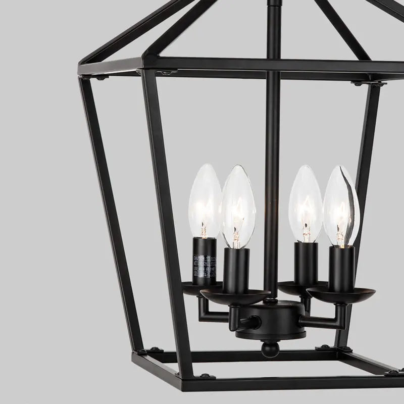 Lustre de Restaurant de ferme américaine minimaliste rétro créatif cuisine couloir couloir chambre à coucher lumière noire - vue 7 sur 7