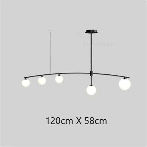 lustre led moderne youlaike en verre pour salon cuisine - vue 12 sur 12