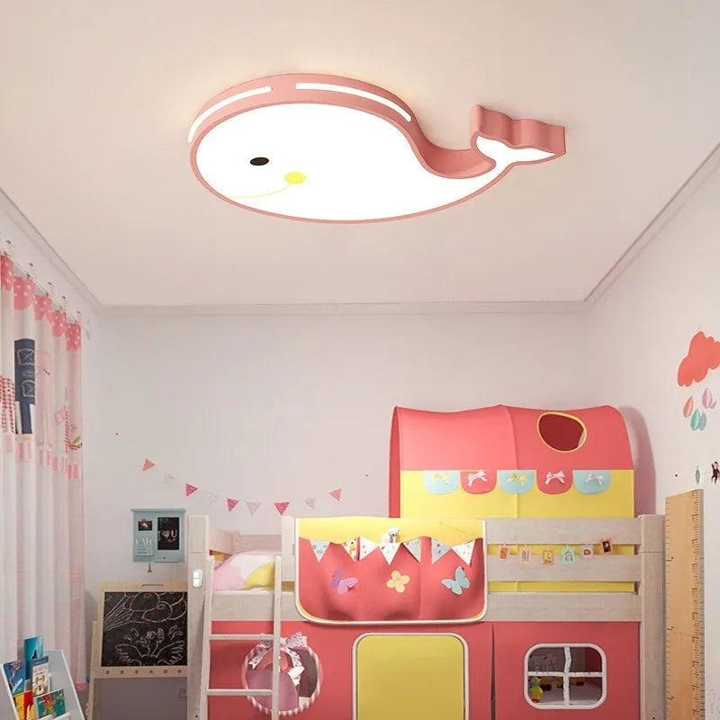 Plafonnier Led dessin animé chambre pour fille garçon Animal enfant princesse bébé - vue 4 sur 5
