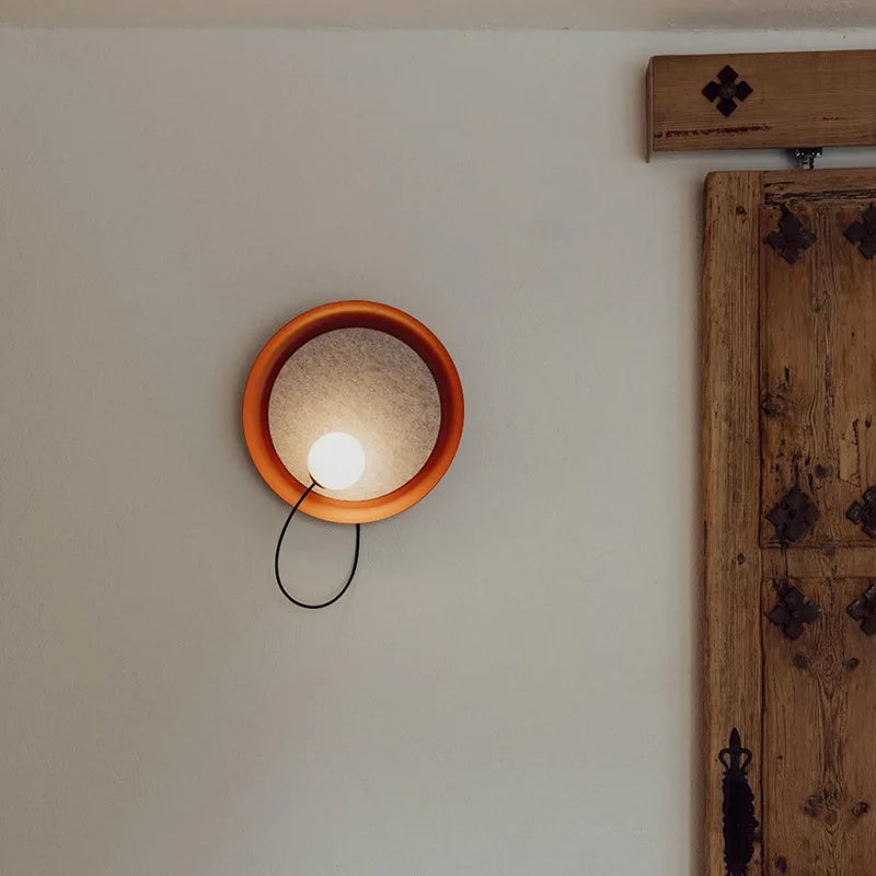 applique murale ronde réglable nordique créative et simple - vue 5 sur 9