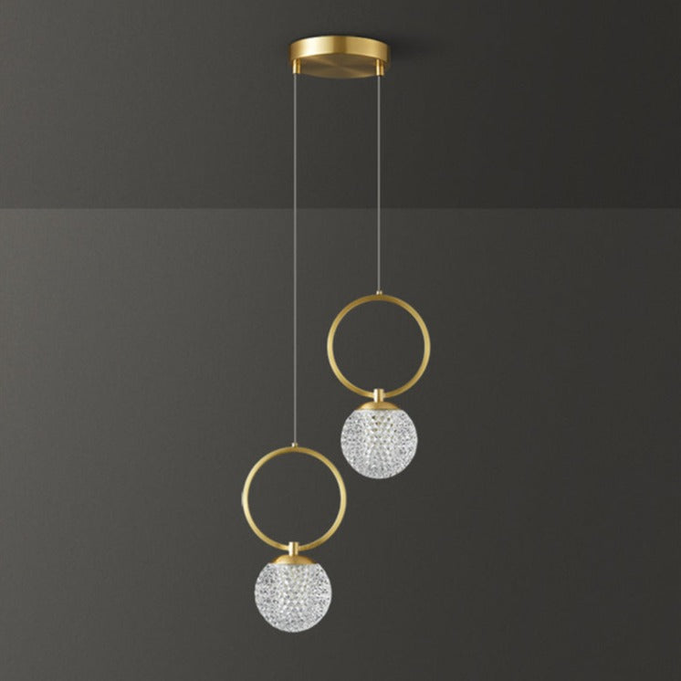 Suspension design LED luxury en verre cristal Ball - vue 6 sur 9