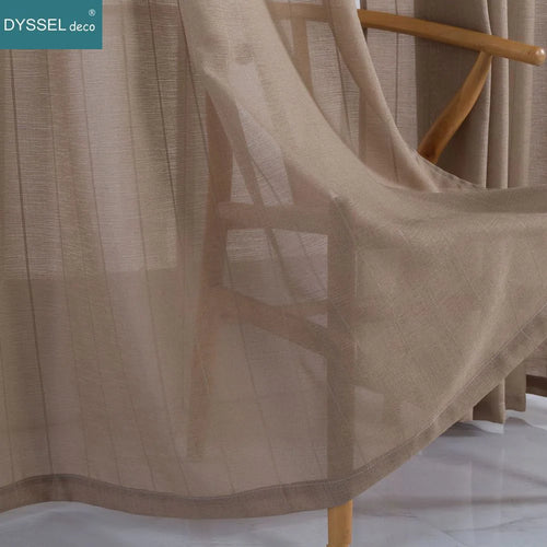Rideau voilage rayures style europeen pour salon chambre