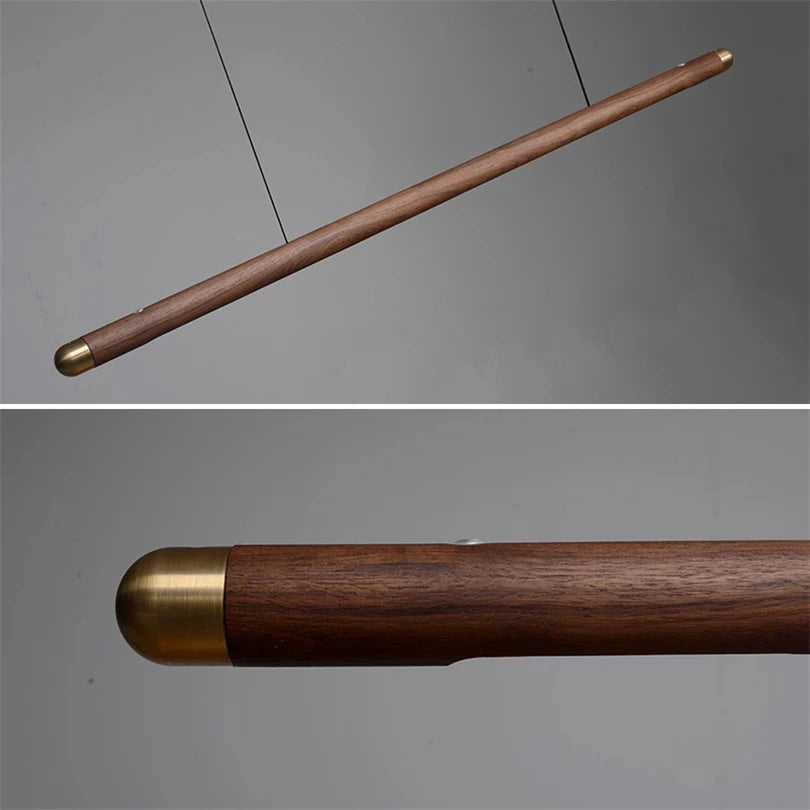 Pendelleuchte aus Holz für moderne Inneneinrichtung - vue 4 sur 10