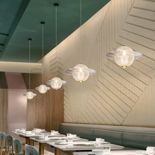 Design-Pendelleuchte aus Glas für Küche, Restaurant und Bar - vue 4 sur 12