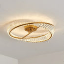 Moderner LED-Kronleuchter dimmbar mit Kristallringen