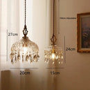 Suspension en verre rétro français