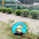 vitrail rond lotus décoratif en forme de coeur poisson tropical