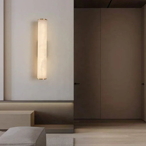 applique murale en marbre naturel avec éclairage moderne décoratif - vue 7 sur 9