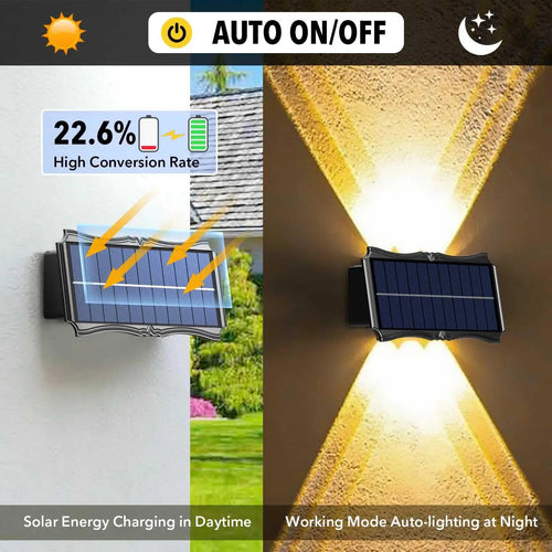 applique murale solaire étanche pour éclairage extérieur décoratif - vue 5 sur 11