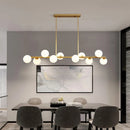 Lustre design boules de verre horizontales
