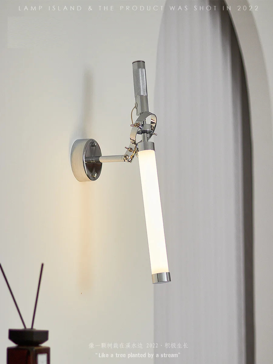 applique murale nordique en métal style industriel avec abat-jour led - vue 3 sur 7