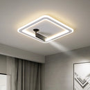INS Moderne LED-Deckenleuchte Rund Quadrat mit Spot, Oberfläche Montage