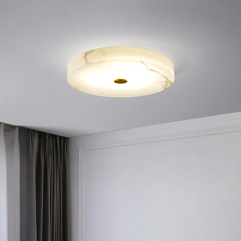 plafonnier circulaire en marbre luminaire nordique de luxe - vue 5 sur 8