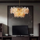 Moderner Glas-Kronleuchter mit elegantem LED-Design