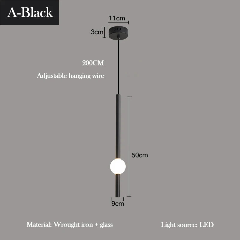 LED-Kronleuchter modernes nordisches Design minimalistisch für elegantes Interieur