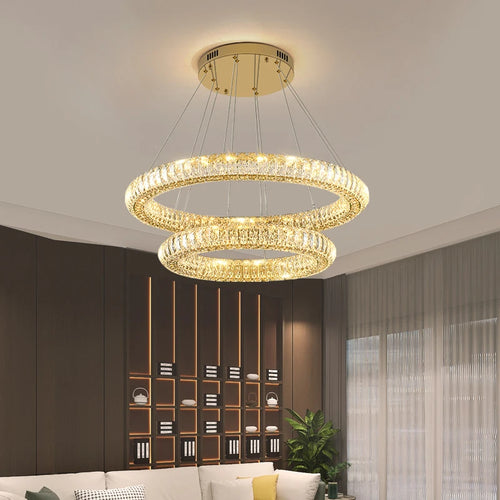 Moderner Kristall-Kronleuchter für elegantes Interieur - vue 6 sur 12