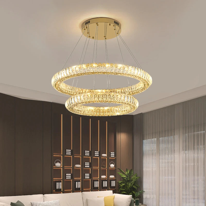 Moderner Kristall-Kronleuchter für elegantes Interieur - vue 6 sur 12