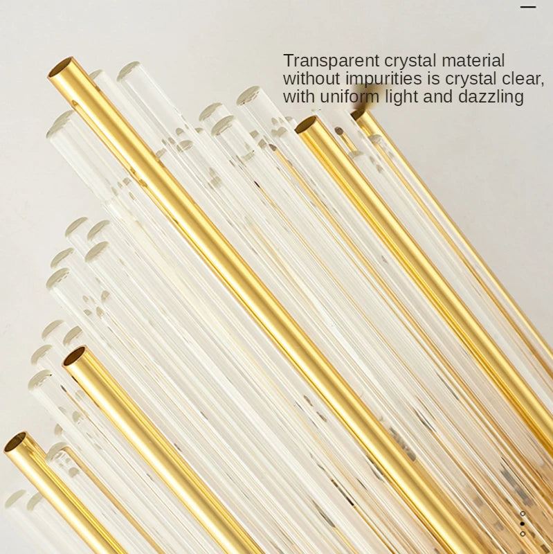 Elegante LED-Wandleuchte aus Kristall im nordischen Design - vue 6 sur 12