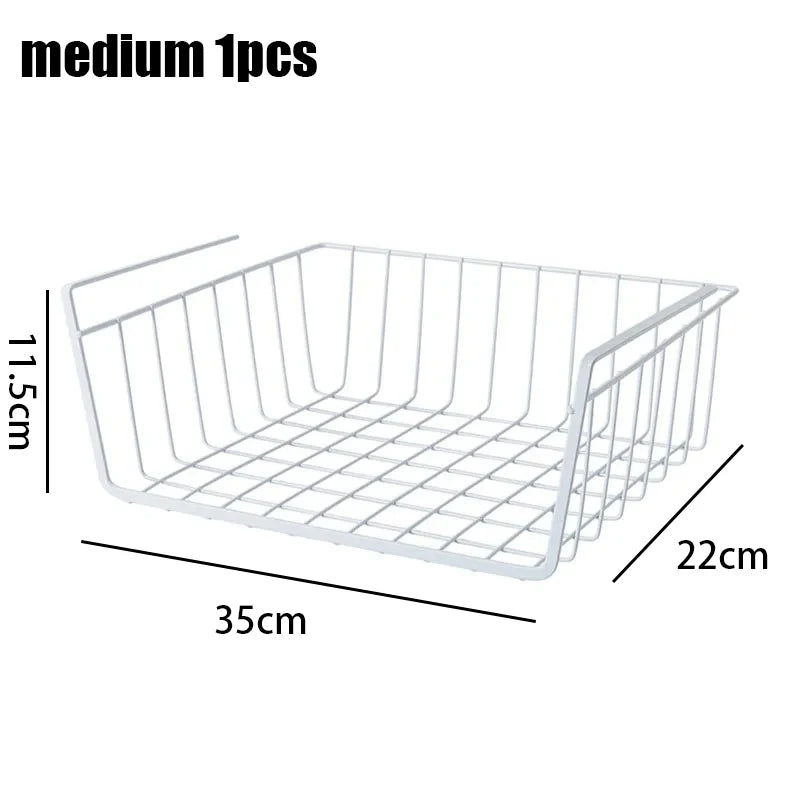 panier de rangement suspendu en métal pour espace de travail et rangement - vue 17 sur 18